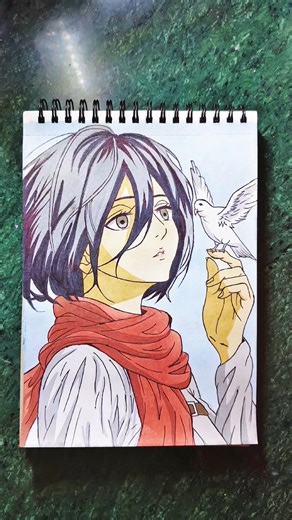 Mikasa drawing form Attack on Titan।।#drawing #shorts