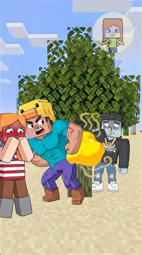 STEVE’s Deadly Fart Attack! 💀😂 #minecraft #minecraftshorts #steve #animation #roblox