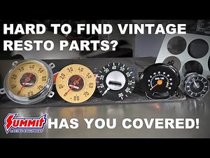 Finish Your Restoration with Summit Racing Direct-Fit Reproduction Gauges, Emblems, Trim & More