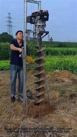 This DIY Auger Drill Is Crazy Efficient — Watch It Eat Dirt!