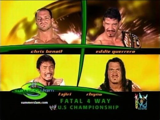 2003.08.24 WWE SummerSlam - Chris Benoit vs. Eddie Guerrero vs. Rhyno vs. Tajiri