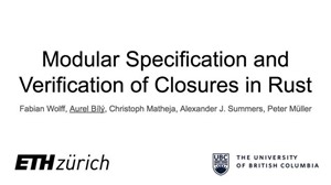 Modular specification and verification of closures in Rust | Proceedings of the ACM on Programming Languages