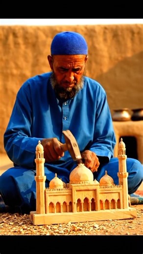 SubhanAllah! Handmade Masjid Al Haram Model 😳 | Amazing Islamic Art #Shorts”