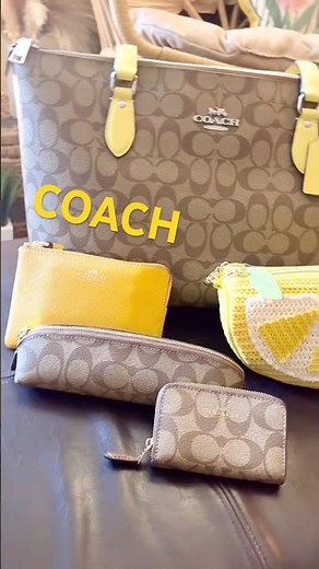 COACH GALLERY TOTE In Vintage Yellow bag #coach #coachbag #totebag #sunflowers