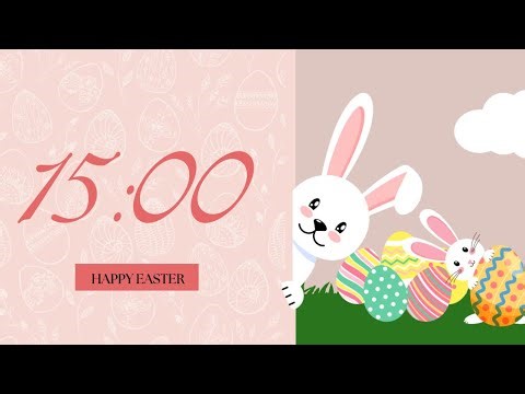 15 Minute Timer with Relaxing Music and Alarm | Happy Easter Theme