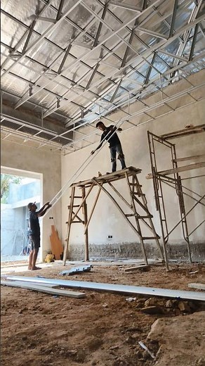 quick way to install a drop ceiling frame#interiordesign #pvc_ciling_design #upvcprofile