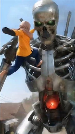 Monster Robot Tengkorak 🤣🤣#komedilucu #funny #comedy #viral