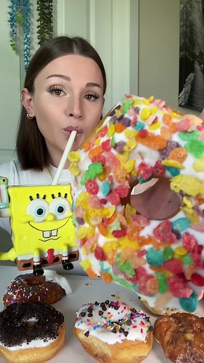 Delicious Donut Mukbang with Milk Eating Show
