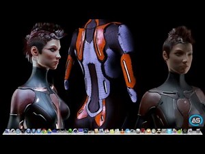 Udemy Female Cyborg 3d Workflow Art in Cinema 4d, and Photoshop