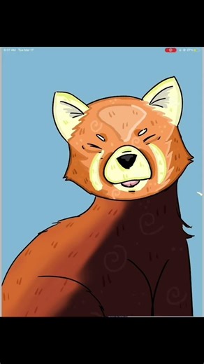 Speed draw of a red panda #art #myart #fypviralシ #redpanda