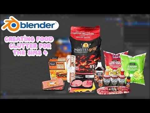 CREATING FOOD CLUTTER CC FOR THE SIMS 4 IN BLENDER 🍲🍕🍟 *Speed Meshing* DOWNLOAD | THE SIMS 4