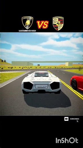 🏎️ Epic Lamborghini Vs Porsche Clash! #Shorts