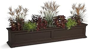 Mayne Fairfield 5-Foot Window Box – Self-Watering, Weather-Resistant Planter for Flowers – Durable Design for Outdoor Use, Perfect for Windows