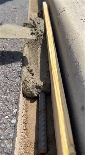 Satisfying Curb Repair: Concrete Gap Fix 🚧🧱