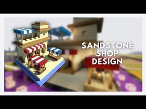 Minecraft: Medieval Sandstone Shop with KIOSKS tutorial (Survival Build)