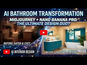 How I use AI to Redesign a Dated 90s Bathroom - Midjourney & Gemini Tutorial