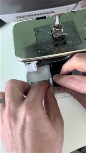 Attaching a Bernina 570 QE Lower Bobbin Sensor to Bobbin Door