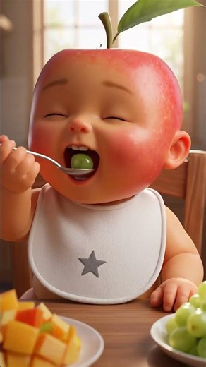 Cute Baby Eating Apple for the First Time 🍎 | Adorable & Funny Baby Reaction