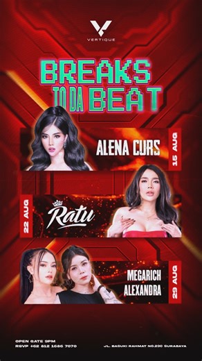 Vertique Nightclub Surabaya on Instagram: "Lets Bang your Friday night. Feel the energy, feel the atmosphere. And Bang together with those ladies. Secure your seat, ensure you don't miss em. #vertiqueclub #surabayanight #surabayanightclub #nightclub"