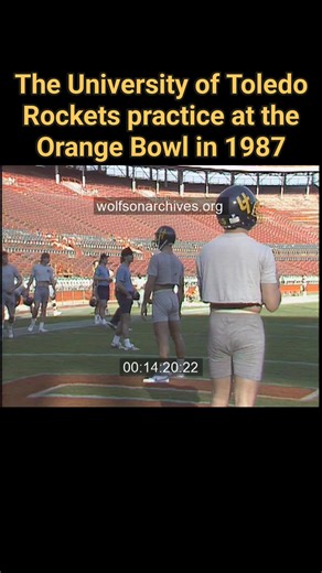 8.5K views · 74 reactions | November 20, 1987: Toledo head coach Dan Simrell is interviewed while his team prepares to play the Miami Hurricanes at the Orange Bowl. The Rockets gave the Canes a surprisingly tough game, losing 24-14. This footage is from the Wolfson Archives. #orangebowl #toledorockets | Ghosts of the Orange Bowl | Facebook