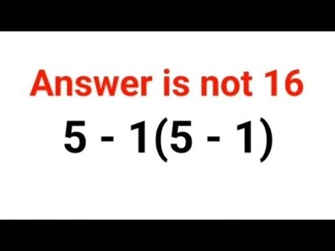 5 - 1(5 - 1) Answer is not 16. Can you solve this IQ test? #math #percentages #ukraine