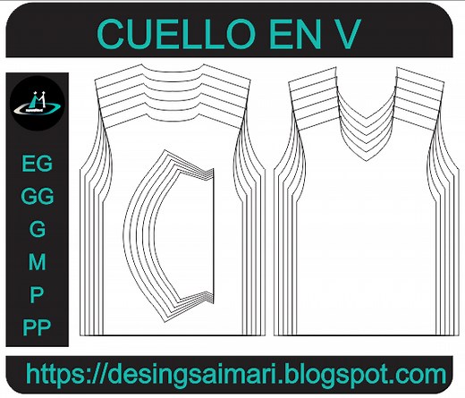 PATRONES CAMISETAS DE FUTBOL CUELLO V - Desings Aimari