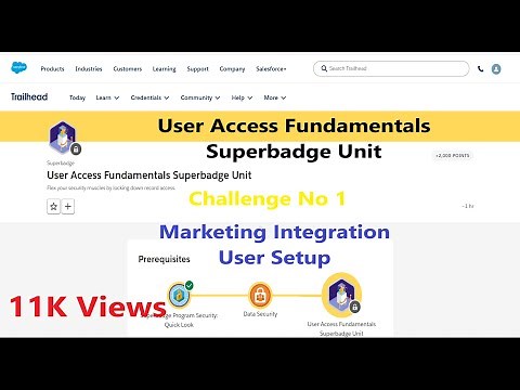 Marketing Integration User Setup|| Challenge no 1||User Access Fundamentals Superbadge Unit
