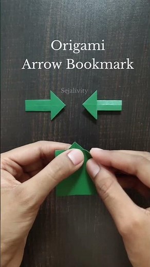 Easy Origami Arrow Bookmark. #paperart #craft #origamilovers #papercrafts