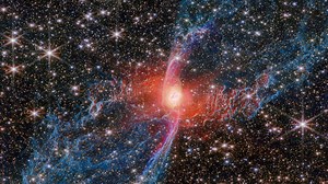 Close-up: The Red Spider Nebula in Sagittarius | James Webb Space Telescope FriendsofNASA.org: This new NASA/European Space Agency/Canadian Space Agency James Webb Space Telescope picture features a cosmic creepy-crawly called NGC 6537—the Red Spider Nebula. Using its Near-InfraRed Camera (NIRCam), Webb has revealed never-before-seen details in this picturesque planetary nebula with a rich backdrop of thousands of stars. Distance from Earth: 5,000 light years Planetary nebulae like the Red Spide