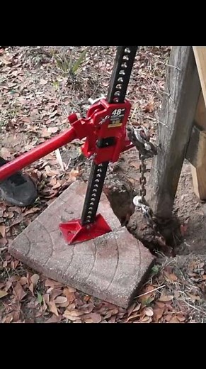 How to remove a fence post in concrete. - The End Grain Workshop #shorts