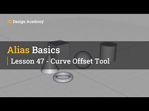 Autodesk Alias Basic Tutorials 47 - Curve Offset Tool