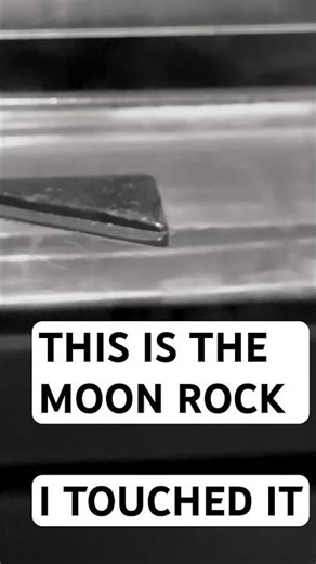 Moon Rock, displayed for visitors to touch at NASA Space center , Houston, Texas , USA