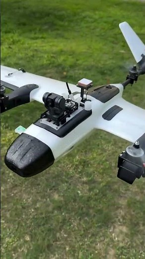 Watch this hybrid VTOL drone take off vertically and fly like a fixed-wing plane! 🚀