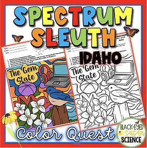Spectrum Sleuth: Idaho Color by Code | State Symbols, Geography & History