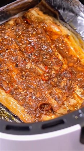 Garlic chili air fryer eggplant (Cooking video collection)