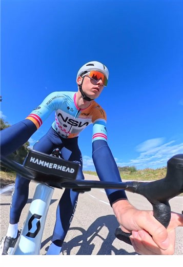 Find yourself a job you love as much as Krists Neilands loves his 🤩 #WeAreNSN #Cyclist #Training #Job @Ekoï Cycling @bikeonscott @selle_italia