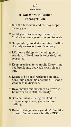 If You Want to Build a Stronger Life #healandgrow #psychology #quotes #humanbehavior #mindset
