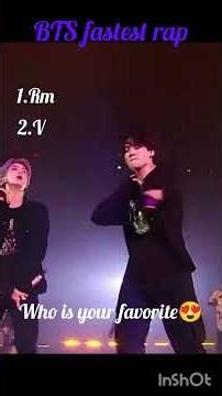 BTS fastest rap 🔥Who is your favorite😍#bts #btsshorts #btsedits #btsarmy #btsmeme #fyp #rapmonsters