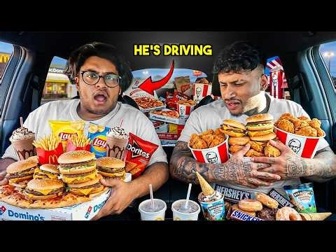 10,000 Calorie Challenge In A Car (if we leave, we lose)