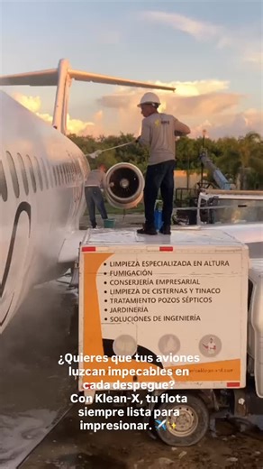 Tu Compañía de Limpieza Comercial e Industrial on Instagram: "✈️✨ Klean-X cuida tu experiencia desde tierra: limpieza profesional de aviones, segura, rápida y a la altura de tu vuelo. #LimpiezaDeAviones #Aeronáutica HigieneYSeguridad"