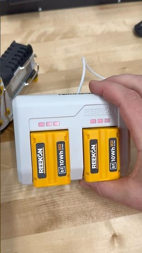 Charge your batteries externally from your T1 Digital Tape Measure with the b1 Dual Battery dock