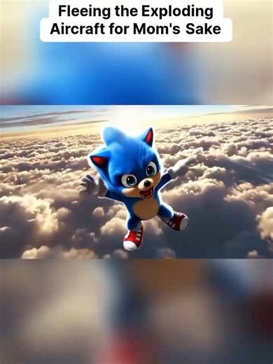 Fleeing the Exploding Aircraft for Mom's Sake#sonic #sonicclips #fyp #viral #animation