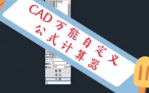 CAD 万能 自定义公式 计算器，配置文件可 写入公式和参数