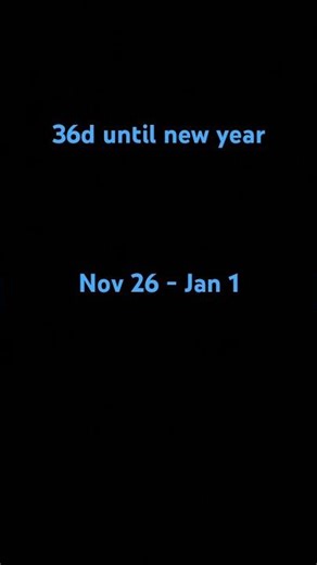 Why 36d until new year😭😭😭