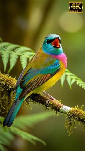 Bird Sound ASMR | This Colorful Pycnonotidae Singing | 20s Cinematic 4K | Relaxing Birdsong