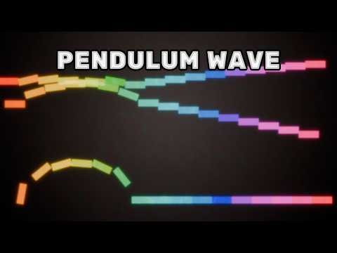 Rainbow pendulum wave with relaxing marimba and polyrhythms - #pendulumwave