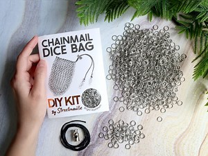 DIY Chainmail Dice Bag Kit - Beginner Metal Drawstring Pouch Craft Supplies and Tutorial - Etsy