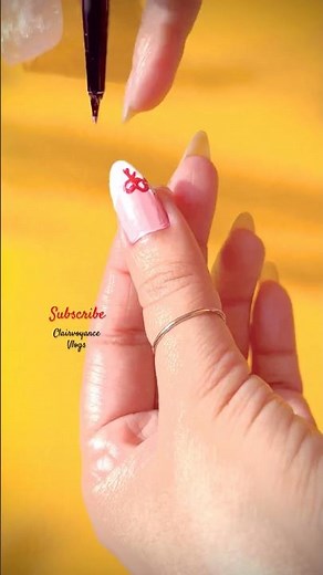 🎀Bow Nail Art || Easy n Simple || Step by Step Tutorial 🪭💕🎀#naildesigns #nailart #shortvideo