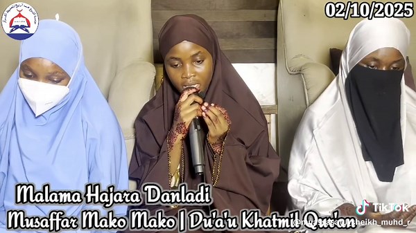 Addu'ar Khatmar Musaffar Mako Tare da Malama Hajara Ɗanladi Ga masu buqatar Complete Addu'ar zaku same ta akan Youtube Channel ɗinmu mai suna Mu'assassatu Sheikh Muhammad Rabi'u Litahfizul Qur'an