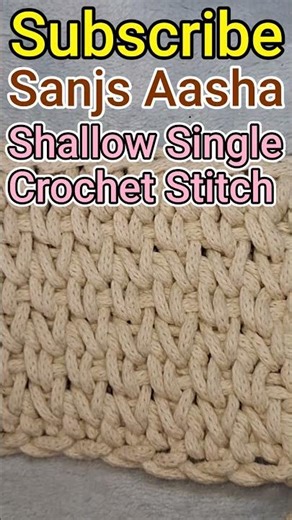 shallow single crochet stitch